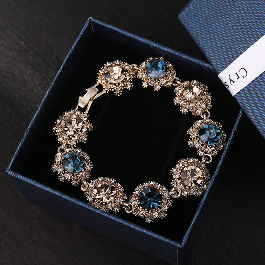 Super Flash Rhinestone Vintage Bracelet Women's Fashion Crystal